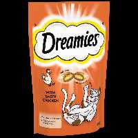 غذای تشویقی گربه دریمیز با طعم مرغ با وزن 60 گرم Dreamies Chicken  