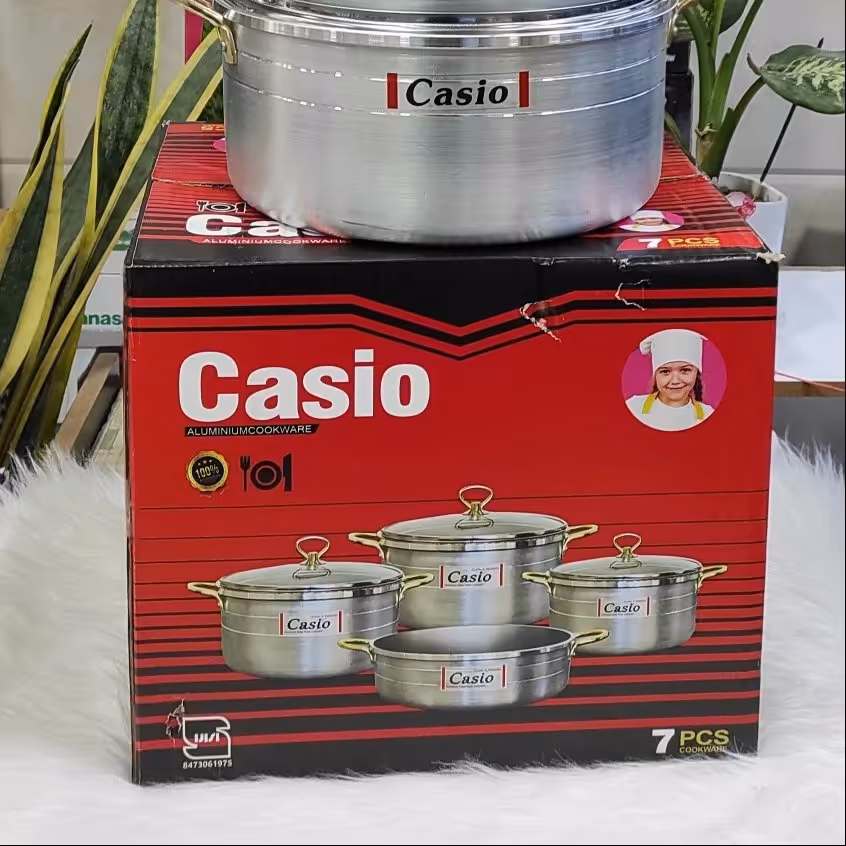 👑سرویس 7پارچ‌کاسیو👑
طرح‌چدن.دسته‌طلایی.درب‌شیشه‌ای
جنس‌درجه‌یک.کیفیت‌فووق‌العاده