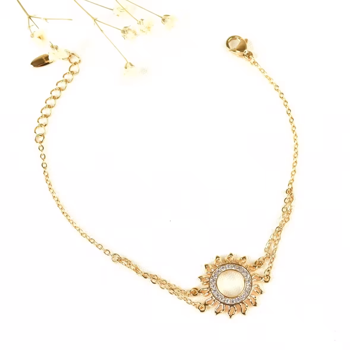 دستبند خورشیدی ژوپینگ روکش طلا کد 10265