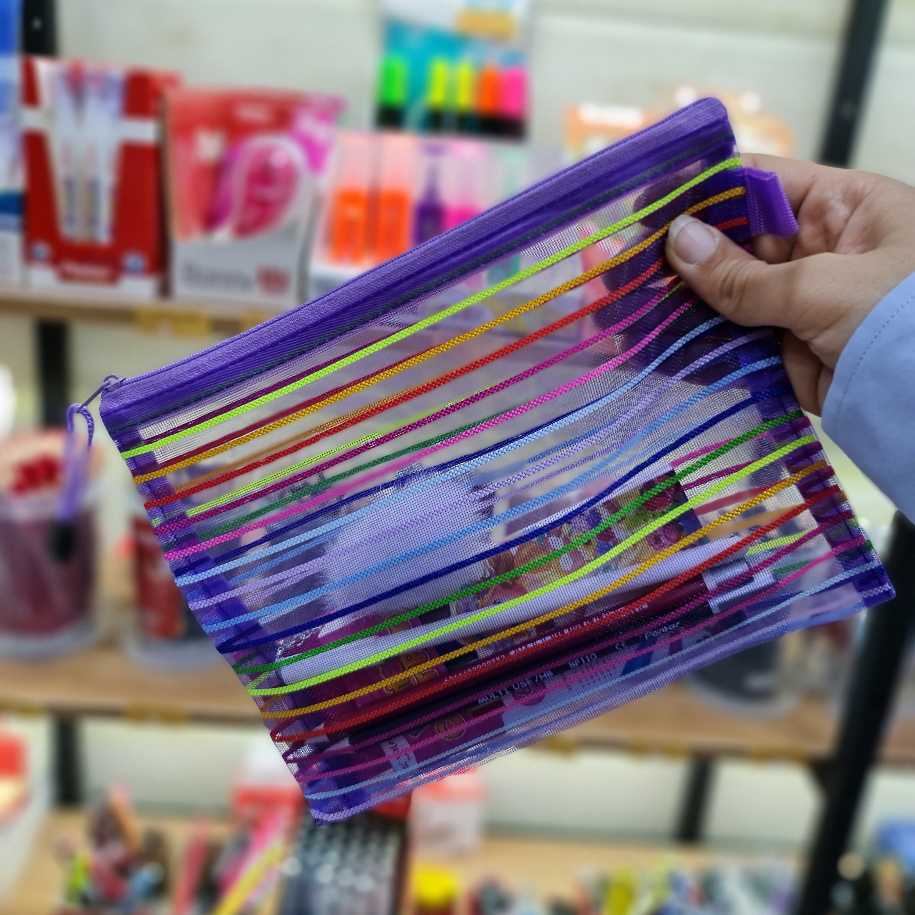 کیف جامدادی توری. کیسه ریاضی. بزرگتر از a5.مناسب نگهداری وسایل مختلف 