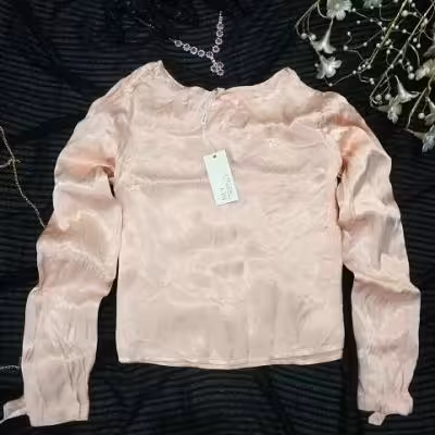 شومیز مجلسی ساتن گلبهی