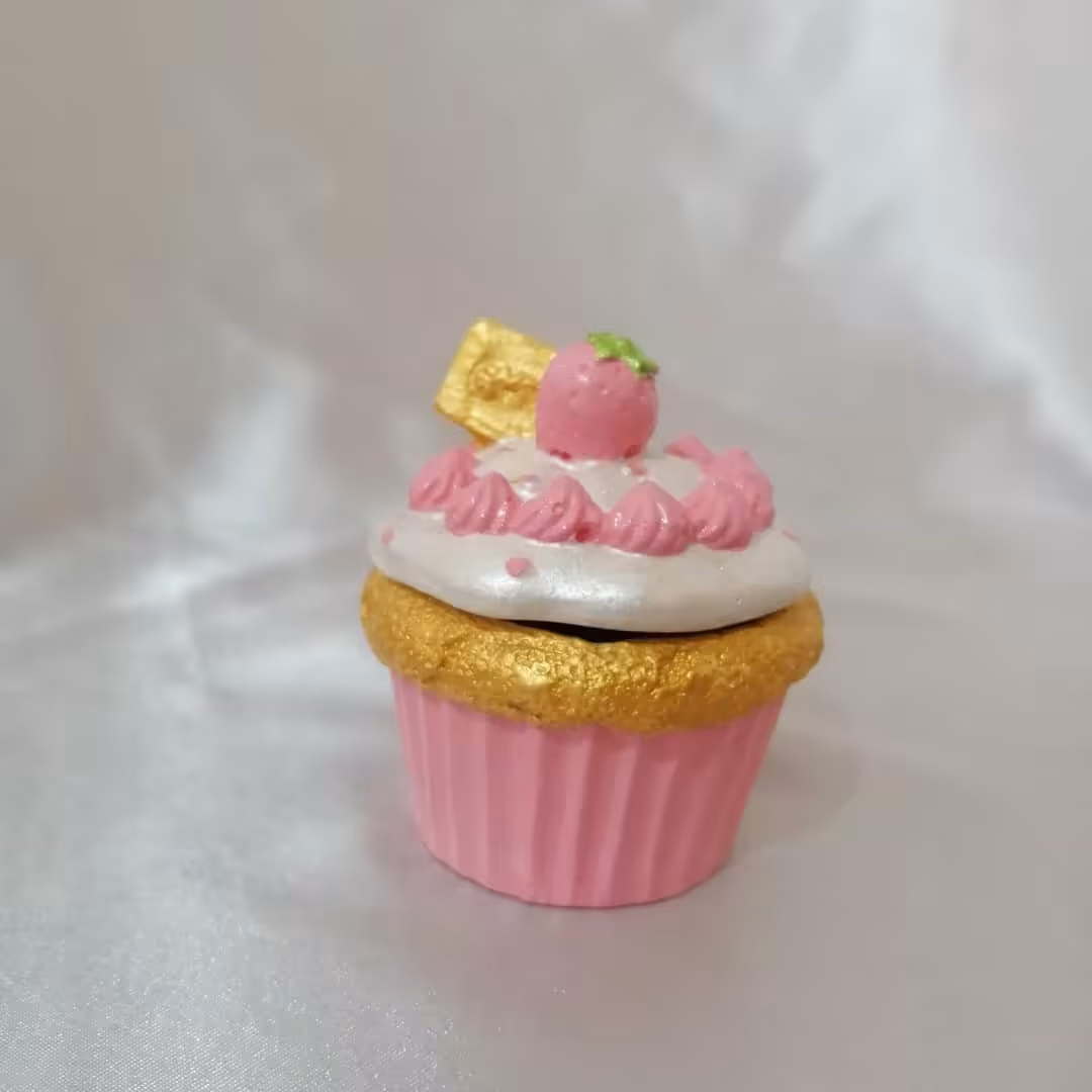 ظرف کاپ‌کیک توت فرنگی صورتی(3عددی)