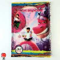 دفتر مشق 80 برگ سیمی طرح آرزوی اژدها جلد طلقی آپادانا