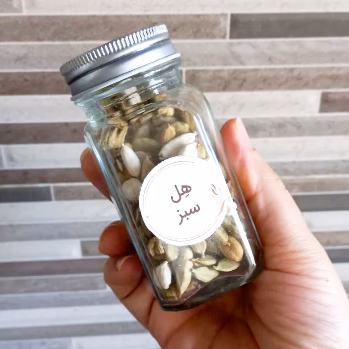 جا ادویه وبانکه شیشه ای مکارتی سایز 3 چهارگوش 