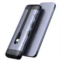 کابل تبدیل USB-C به USB 3.0*2 HDMI   RJ45  PD Converter مدل CM287