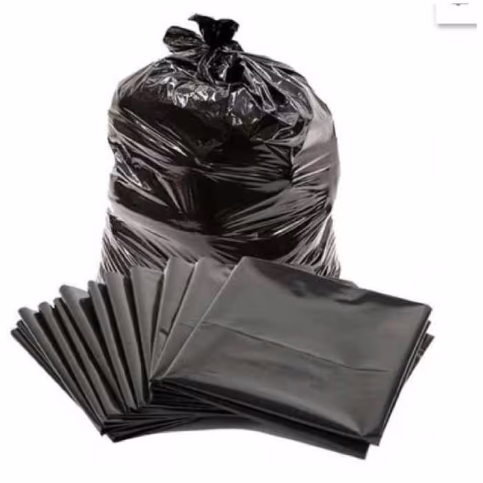 کیسه زباله ضخیم  زرد و مشکی سایز 120 در 140