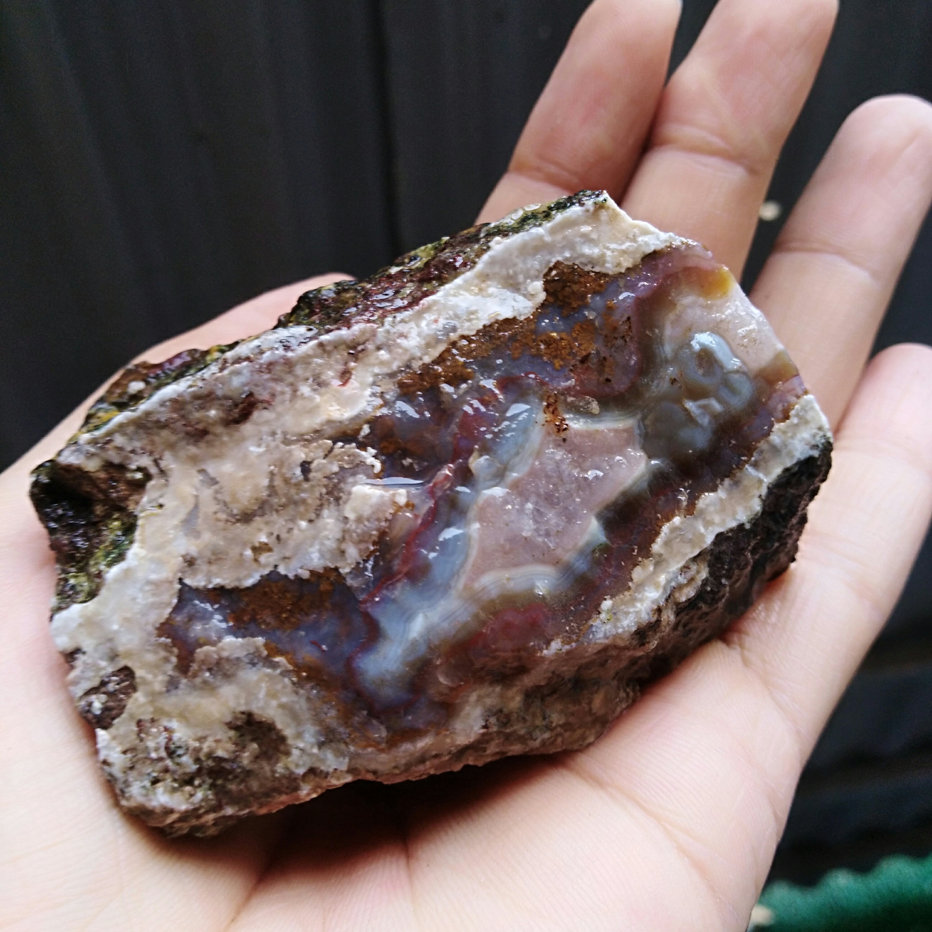 راف عقیق سلیمانی رنگی منظره دار بسیار دیدنی کاملا طبیعی