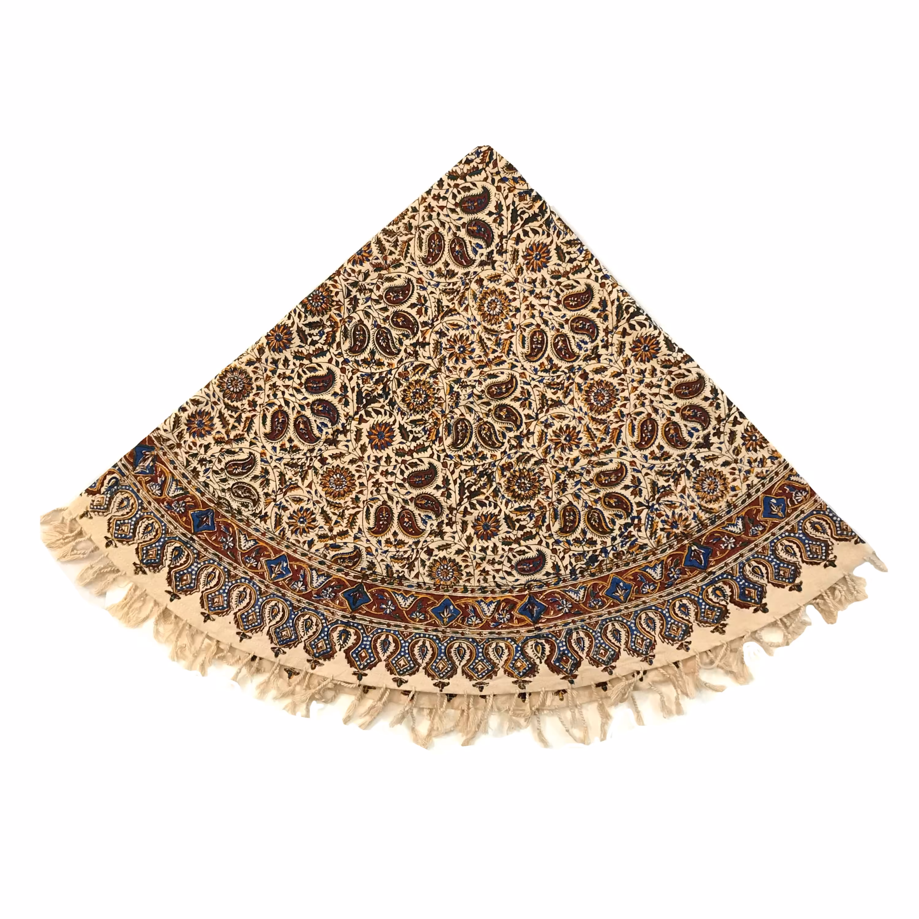 رومیزی قلمکار گرد 120 سانتی طرح 4بته اعلا