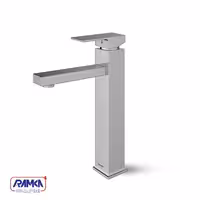 شیر روشویی پایه بلند شودر مدل اروپا کروم مات