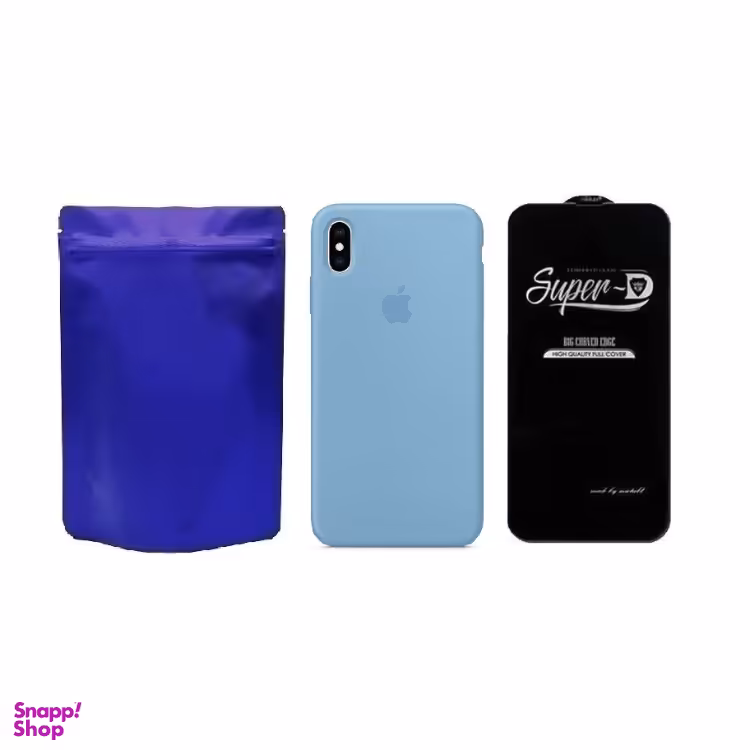 کاور گوشی موبایل مدل M-B Silicon مناسب اپل iPhone X به همراه محافظ صفحه نمایش SuperD