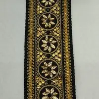 نوار سنگ دوزی (حرارتی) مشکی طلایی اعلا 