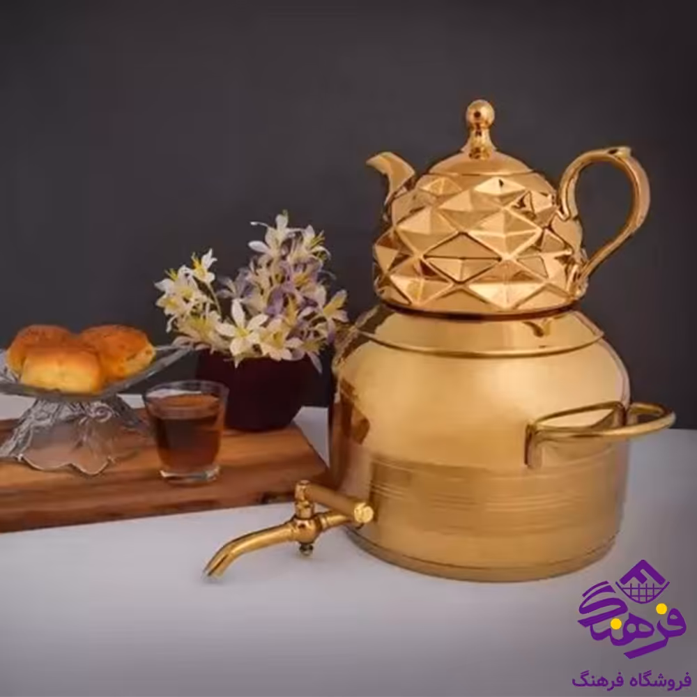 کتري قوري شيردار تمام طلايي MRS 611