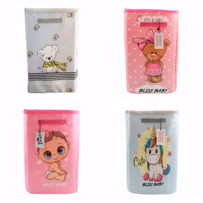 سبد اسباب بازی پارچه ای و باکس لوازم اتاق کودک بلیس بیبی Bliss Baby طرح 001
