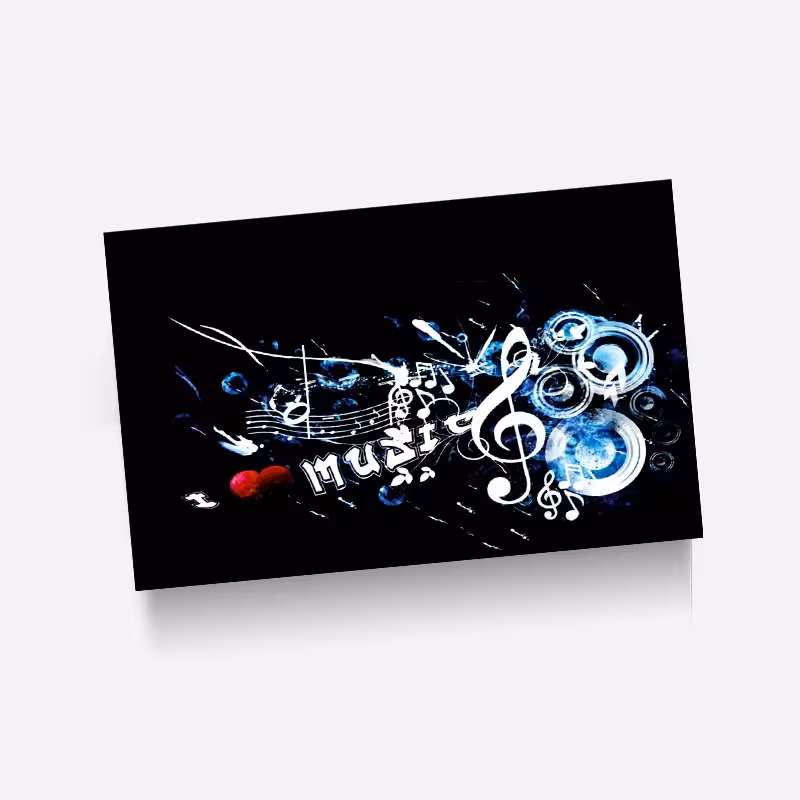 استیکر(برچسب) کارت عابر بانک-طرح music-کد2071-سفارشی