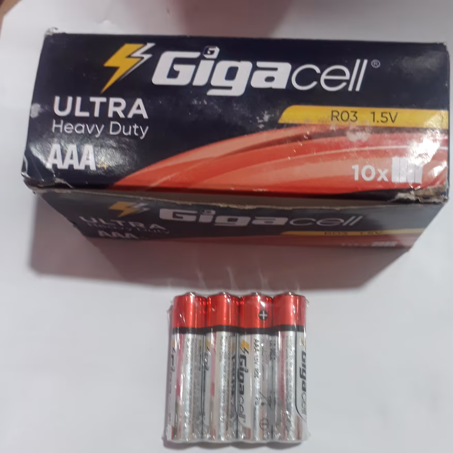 باطری نیم قلمی گیگاسل بسته 4 عددی 18500 تومان