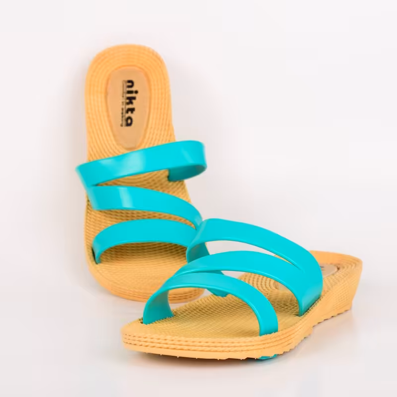 دمپایی زنانه نیکتا LPC-019  کد 2701  فیروزه ای 