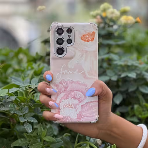 قاب موبایل سامسونگ  گل رز صورتی Flower Rose