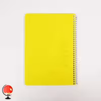 دفتر مشق 50 برگ سیمی جلد طلقی رنگی زرد آتی
