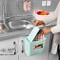 سطل کابینت آویز  هوم کت قابلیت تنظیم ارتفاع باز شدن درب فنری