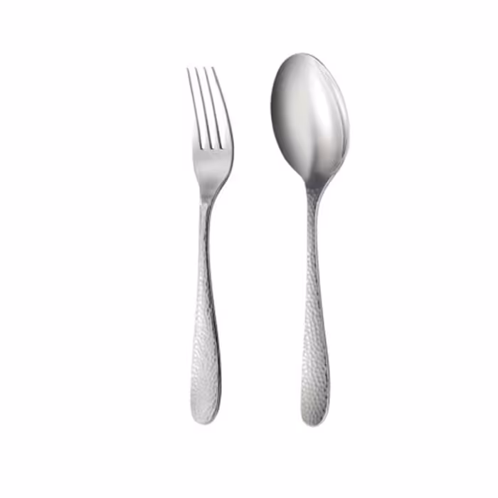 قاشق و چنگال غذاخوری ناب استیل مدل واریان