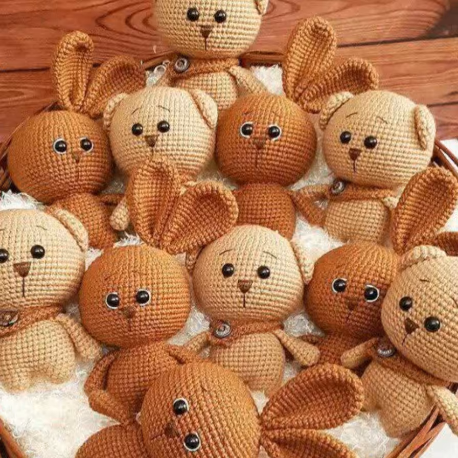 عروسک دستبافت خرس و خرگوش کله گنده هدیه ای زیبا برای عزیزانتون