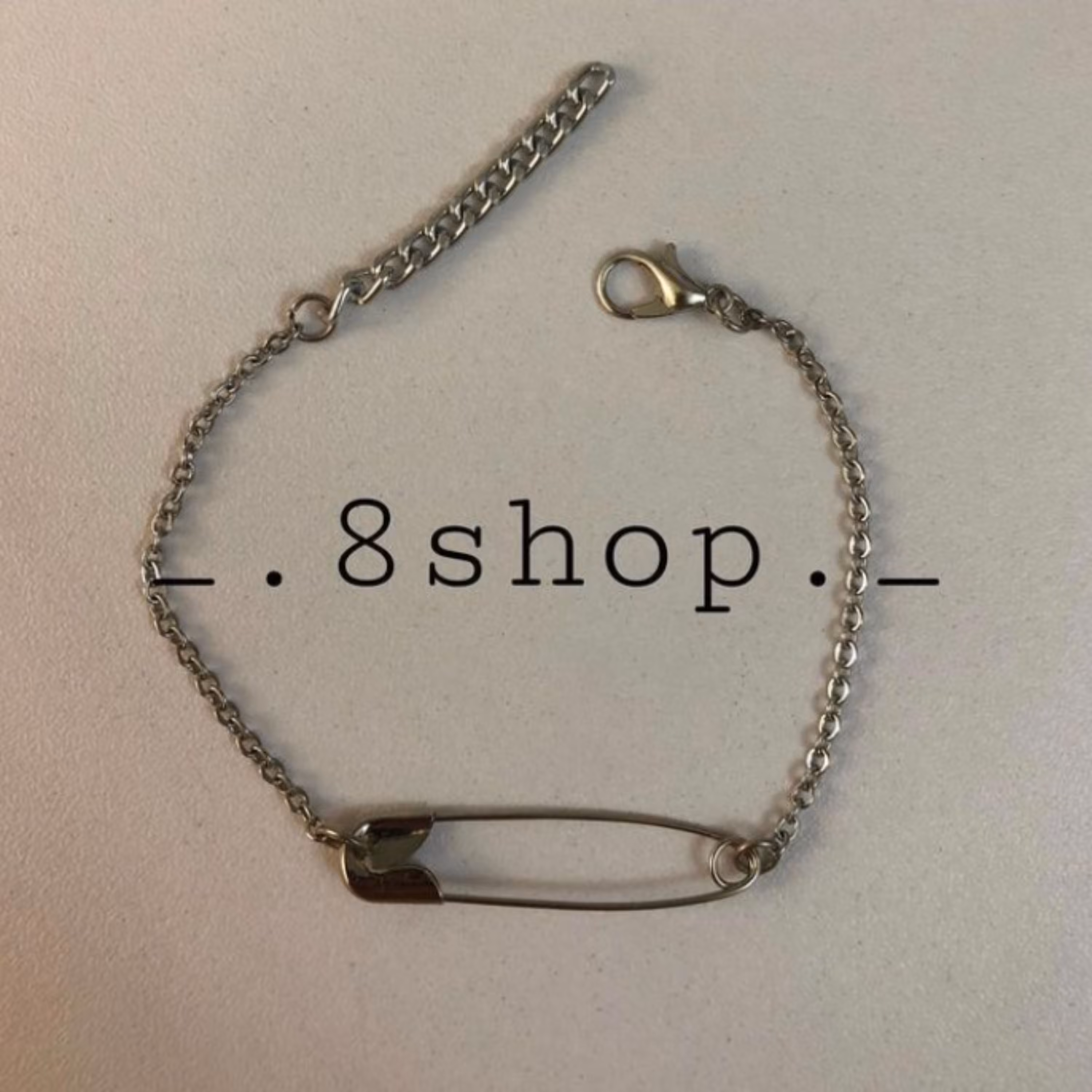 دستبند استیل سنجاق قفلی رنگ ثابت ضد حساسیت دستساز