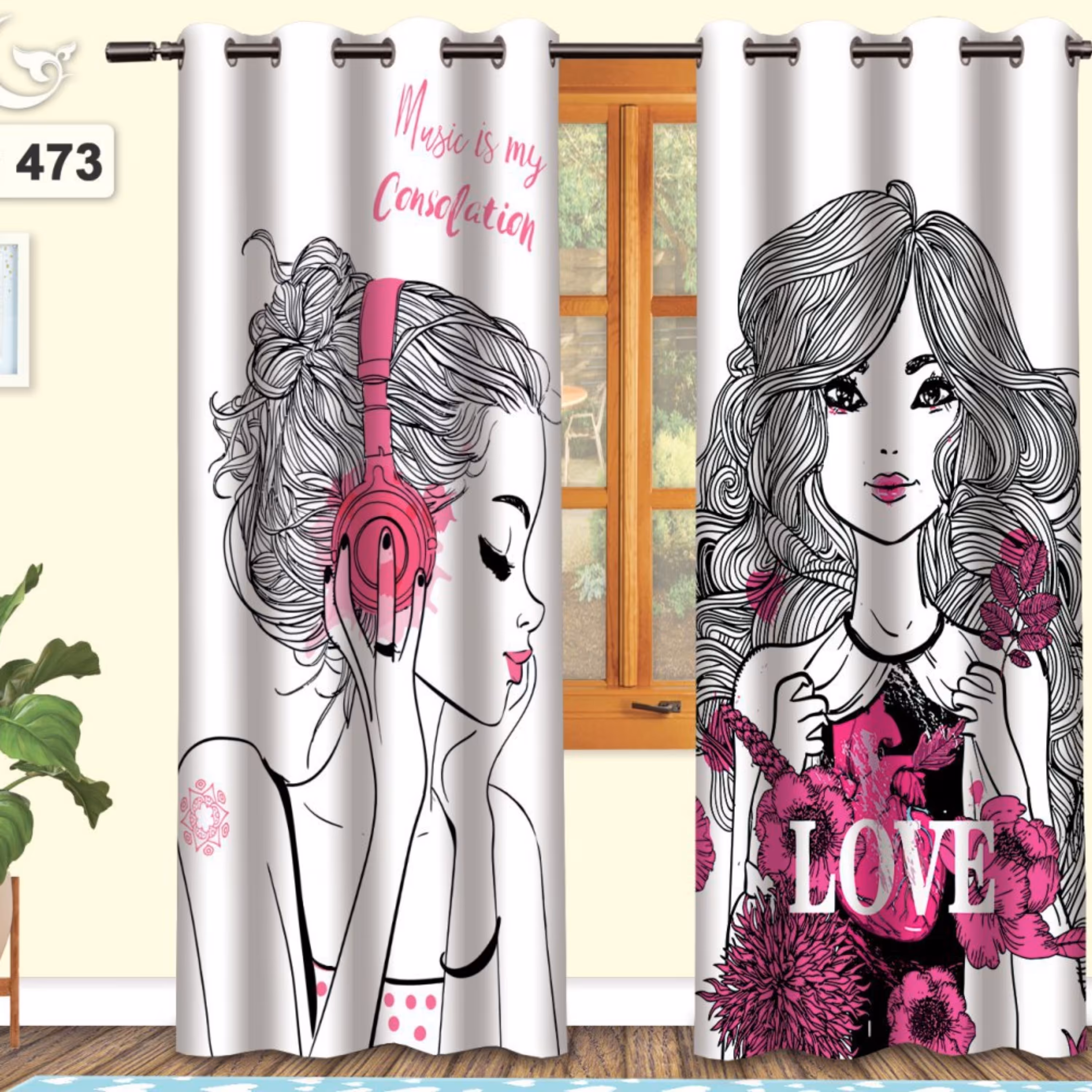 پرده اتاق کودک کد 473