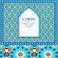 وکتور کاشی کاری سنتی آبی رنگ | گرافیک با طعم تربچه