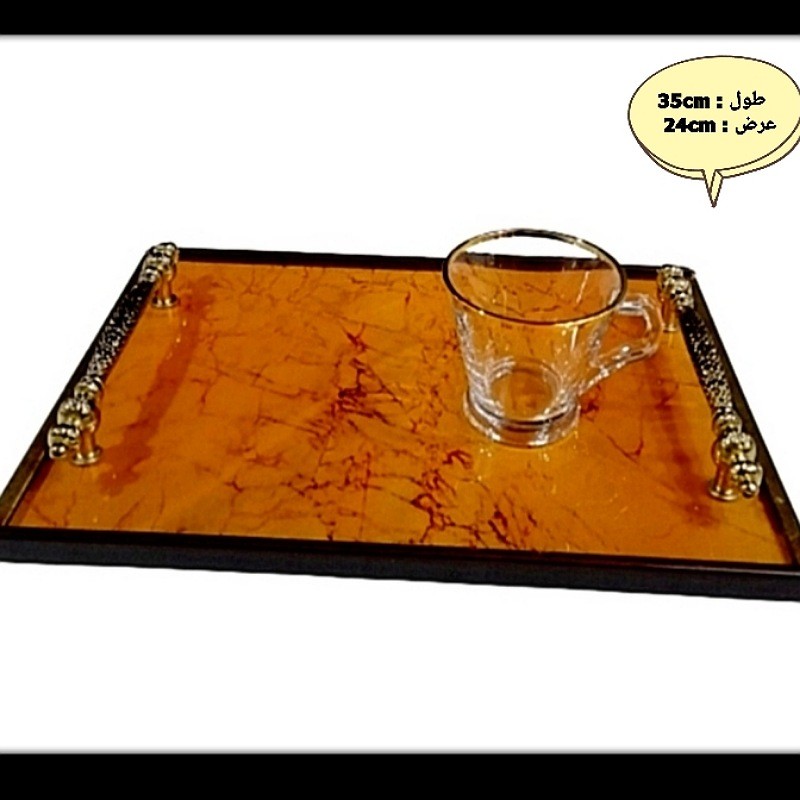 سینی دسته دار طرح دار