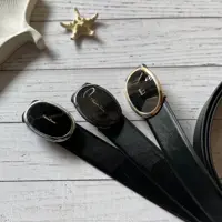 کمربند مردانه مجلسی قلاب گرد اعلا تک مشکی