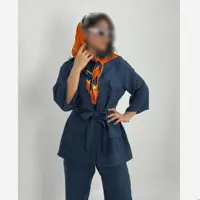 مانتو و شلوار لینن مدل لوئیزا ترک