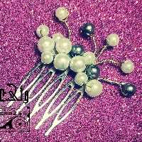 شانه شینیون سنجاق مو مرواریدی 