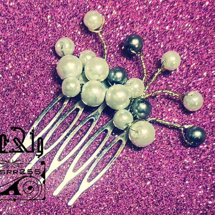 شانه شینیون سنجاق مو مرواریدی 