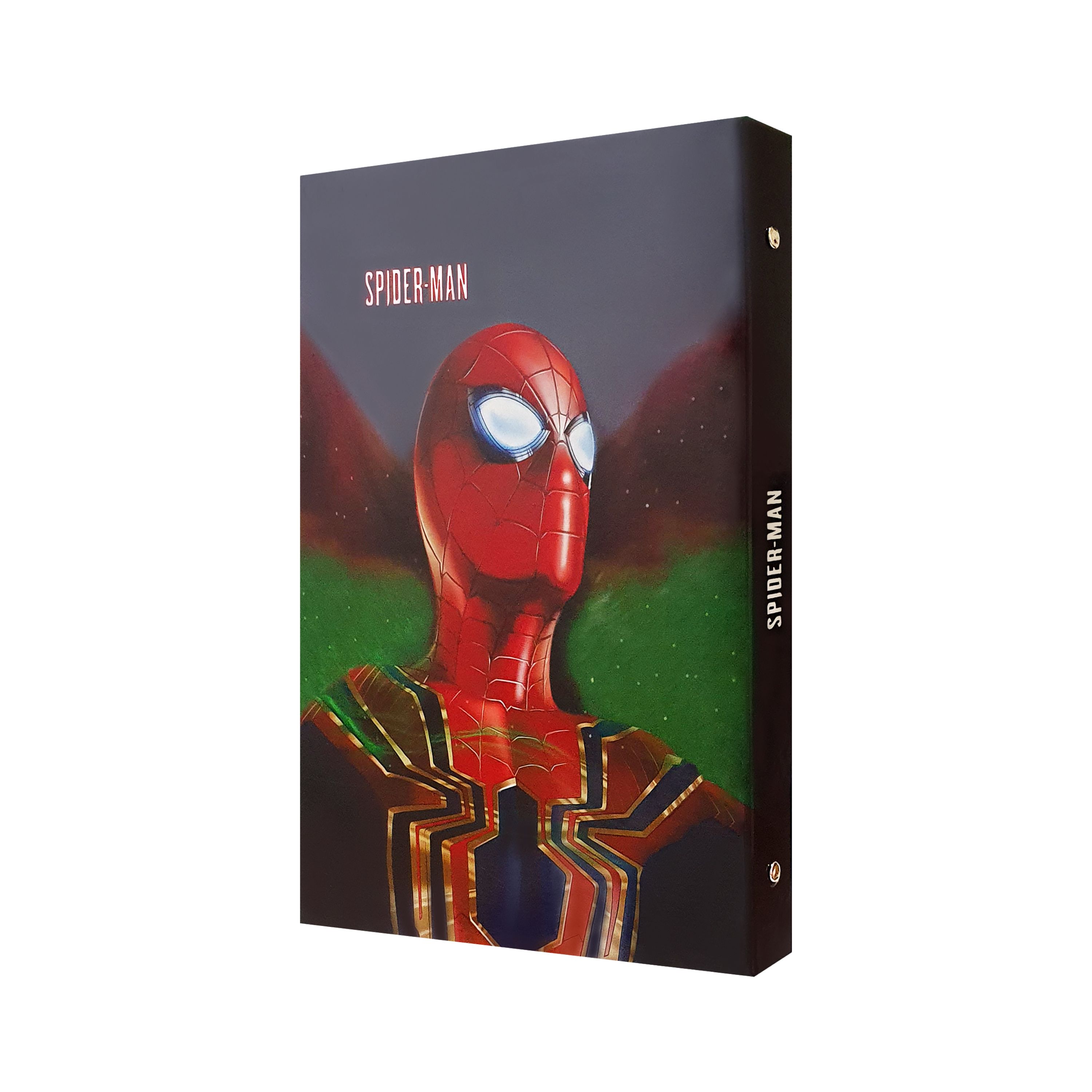 دفتر کلاسوری 100 برگ پدیده نقش مدل 26 حلقه کالکشن game طرح Spider Man کد 02
