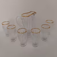 پارچ و لیوان لب طلایی طرح جنوا