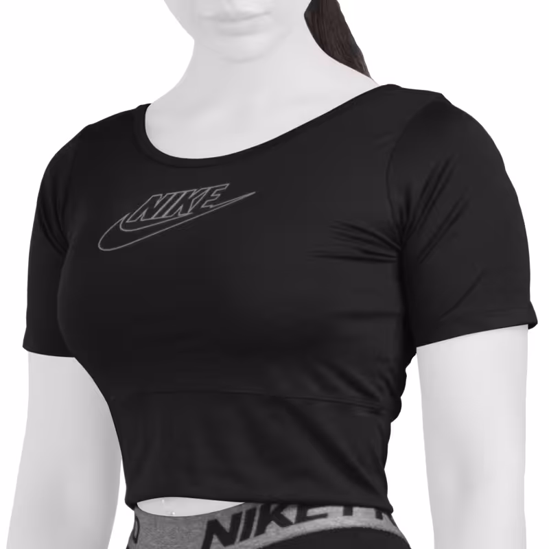 نیم تنه آستین کوتاه ورزشی زنانه نایک مدل KRS-2B1791 مشکی