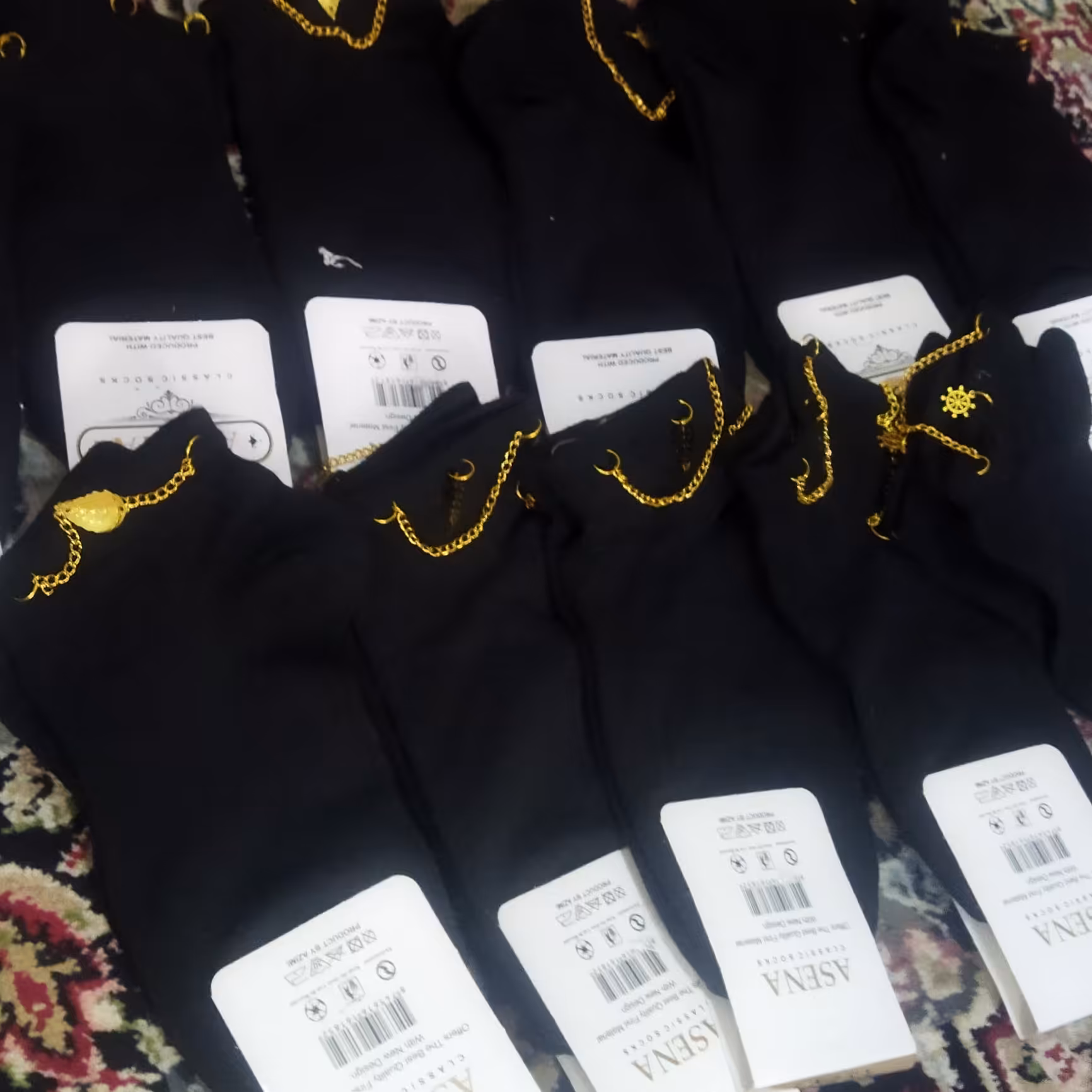 جوراب زنجیری  زنانه و دخترانه  یک جفت