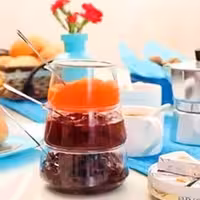 برج مربا 3طبقه با3قاشق استیل ودرب استیل