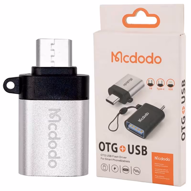 تبدیل OTG Type-C فلزی آویزدار Mcdodo V8