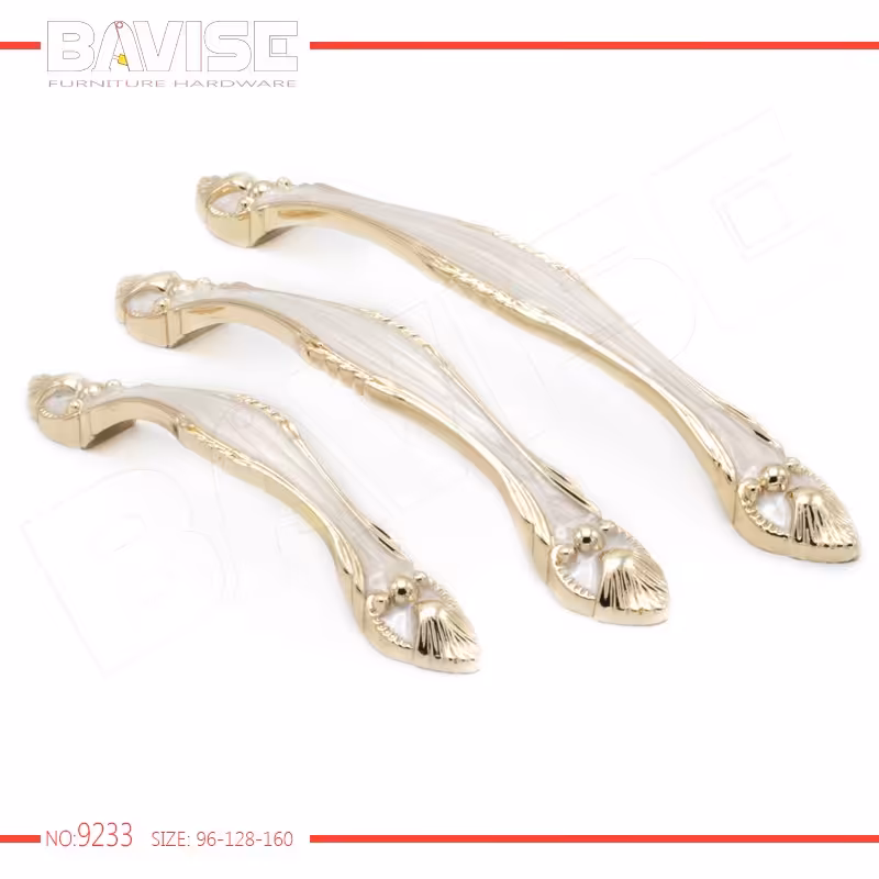 دستگیره کابینت سرامیکی - کد9233 - سایز 128 میلیمتری - وارداتی - مناسب کابینت های گلاس سفید، انزو، ممبران