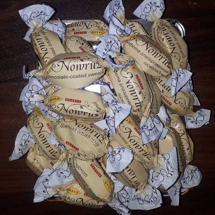 شکلات کاکائو با مغز ژلاتین نوروز اصل ترکمنستانی (150  گرمی)