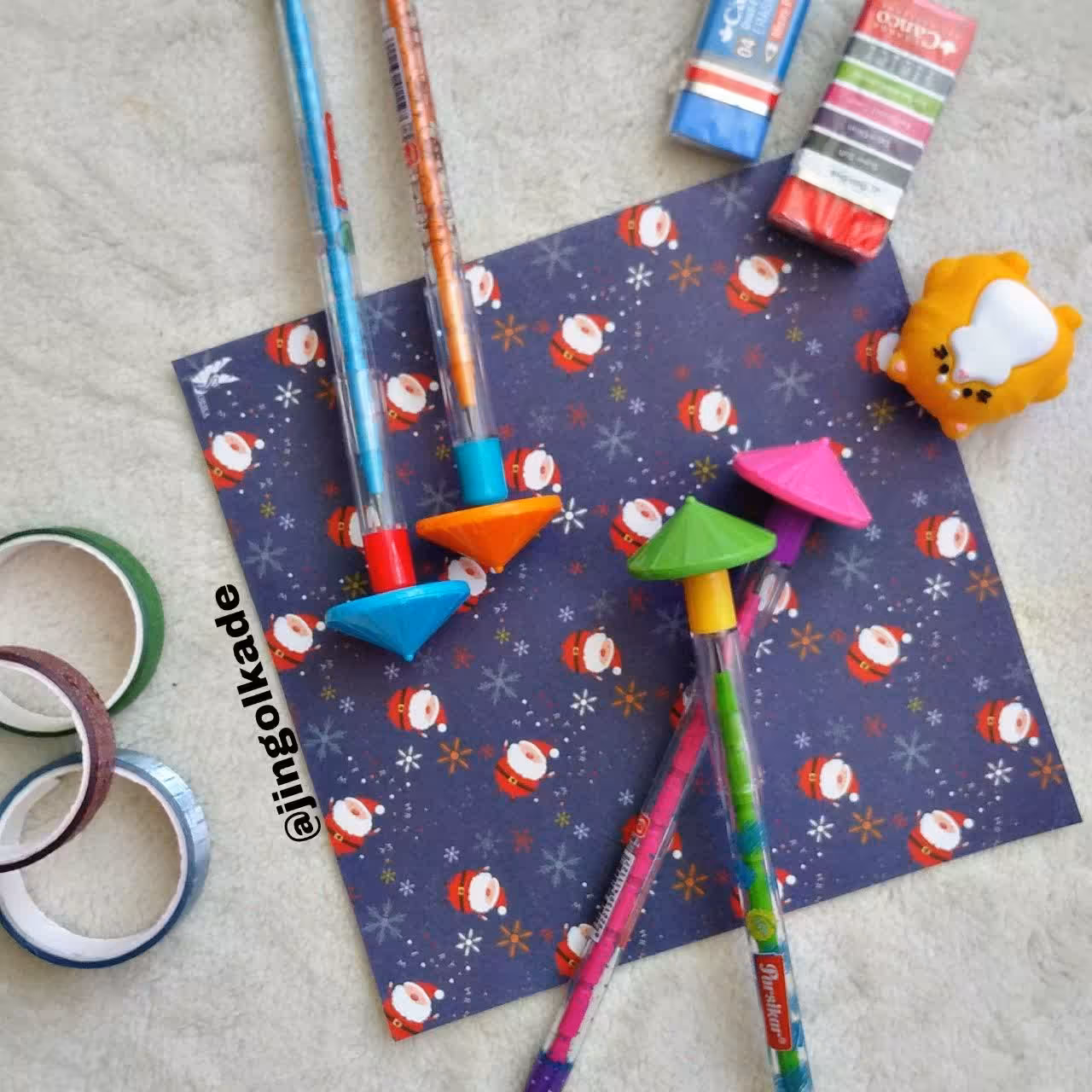 مداد فشنگی  کلاه  دار   چینی 