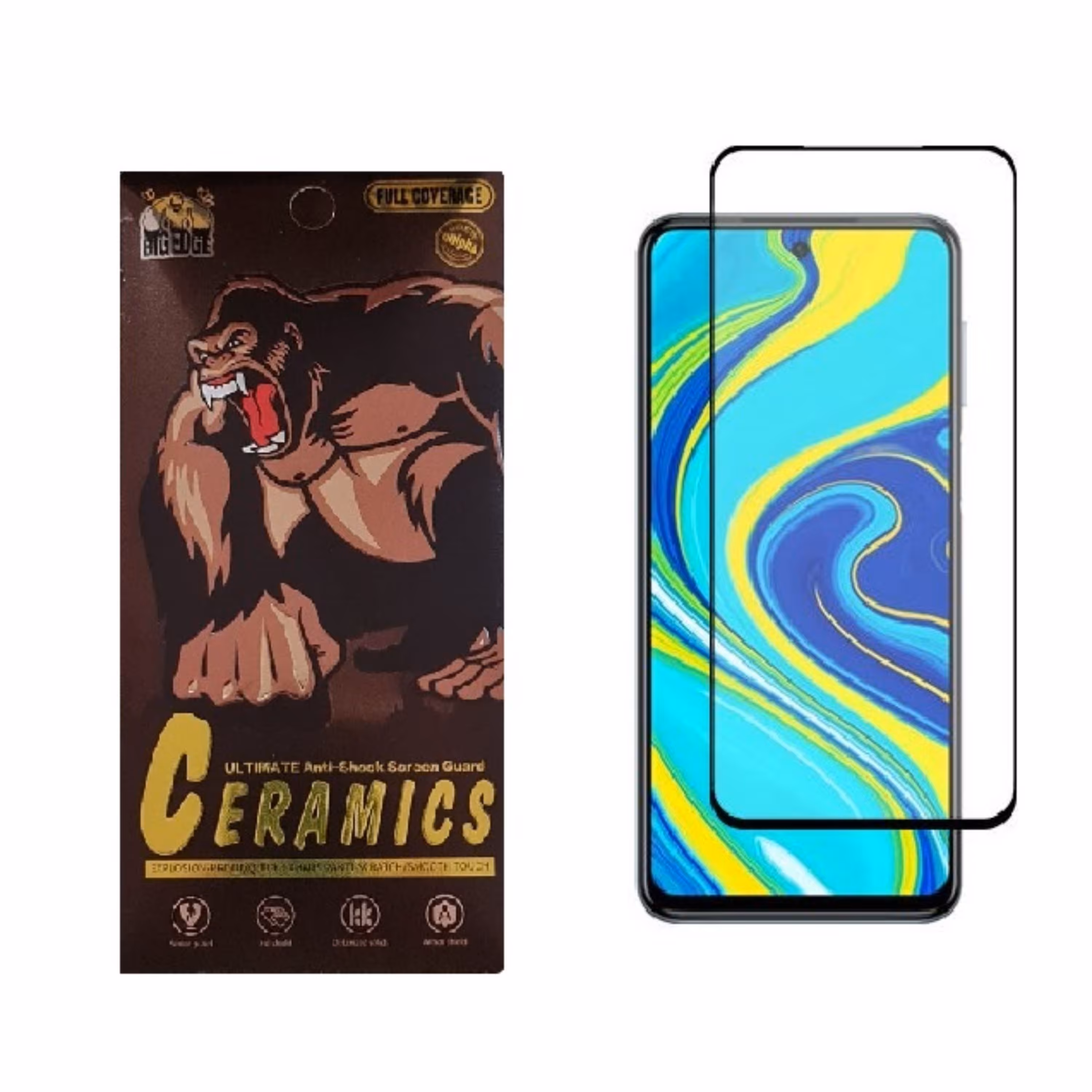 محافظ صفحه نمایش سرامیکی بیگ اج مدل Note 9 مناسب گوشی شیائومی Note 9