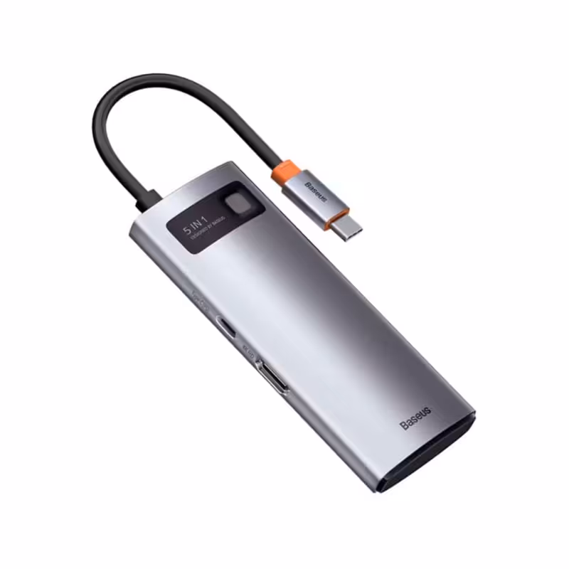 هاب 5 پورت USB-C باسئوس مدل CAHUB-CX0G - فروشگاه کارما آی‌تی