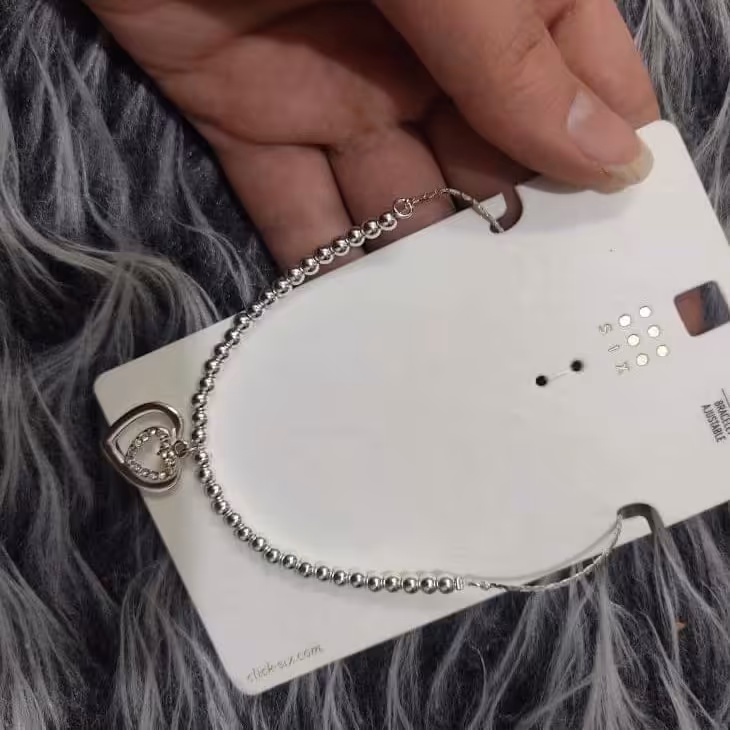 دستبند قلبی حالت آسانسوری که خودتون به راحتی میتونین ببندید