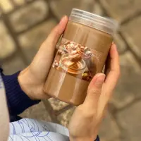 کره بادام زمینی شکلاتی خالص و بدون افزودنی 500 گرمی هاندی