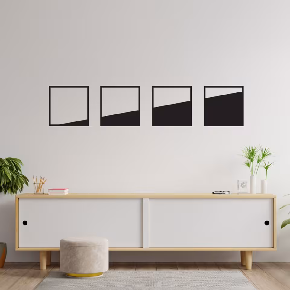 استیکر و پوستر طرح مینیمال کد 34 چهار تکه ای سایز هر تکه 15 در 15 به قیمت 170 هزار تومان