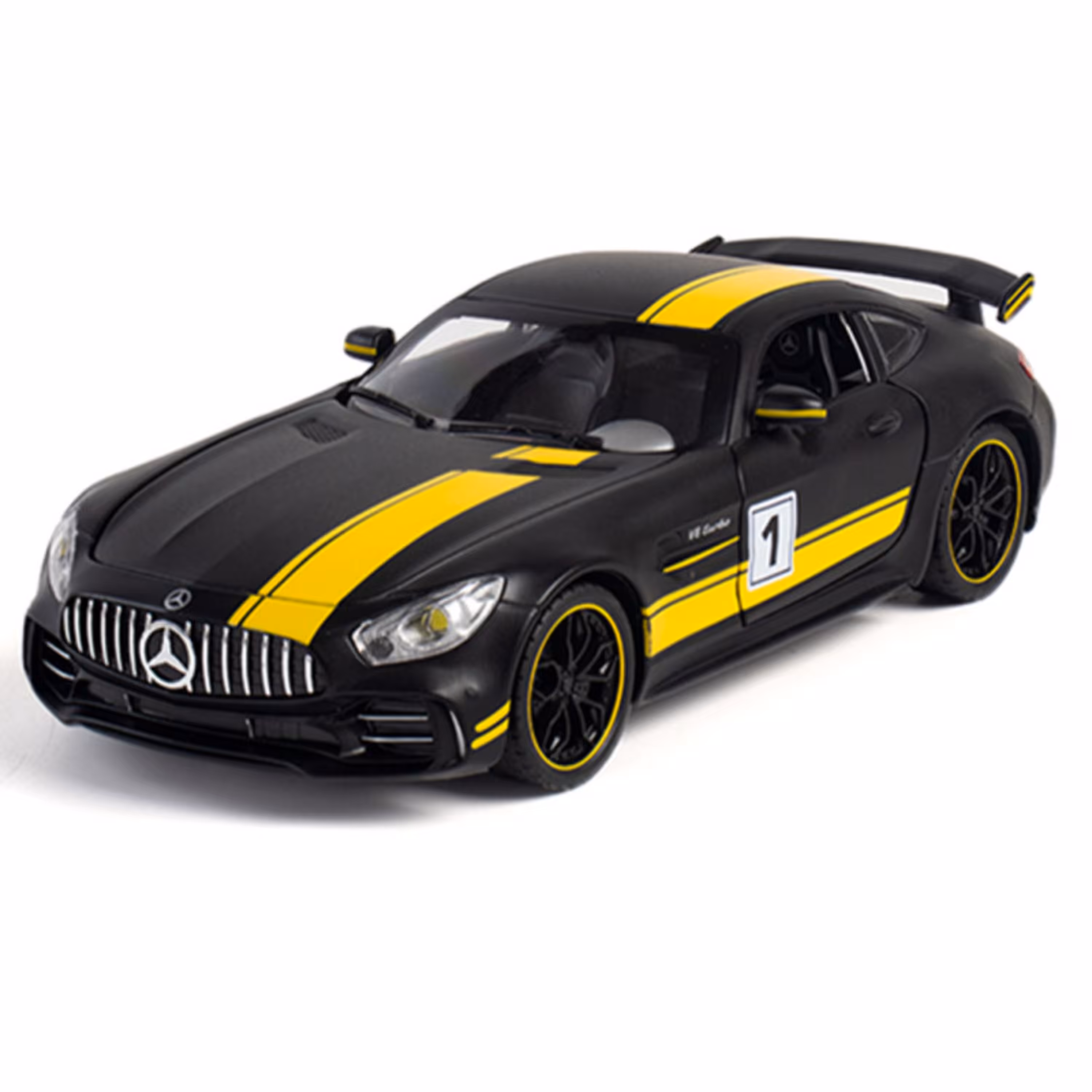 ماکت ماشین بنز AMG GT مشکی مات تماما فلزی مقیاس ساخت 1 به 24