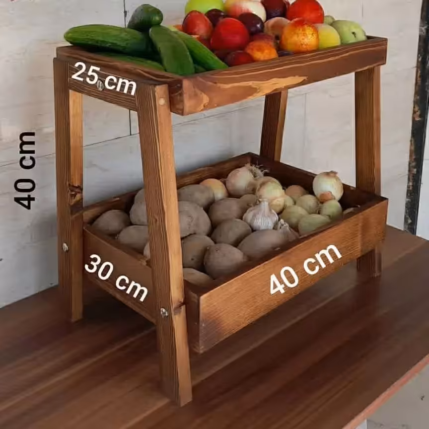 استند دو طبقه چوبی