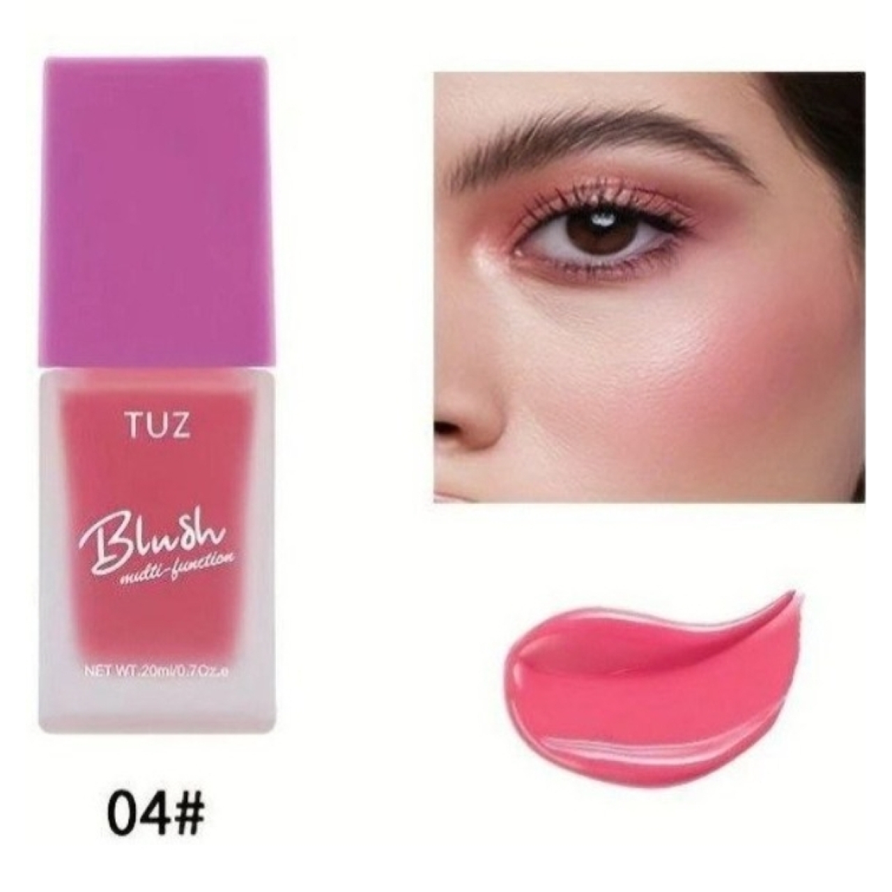 رژگونه مایع پمپی توز کد04 حجم 20 میل